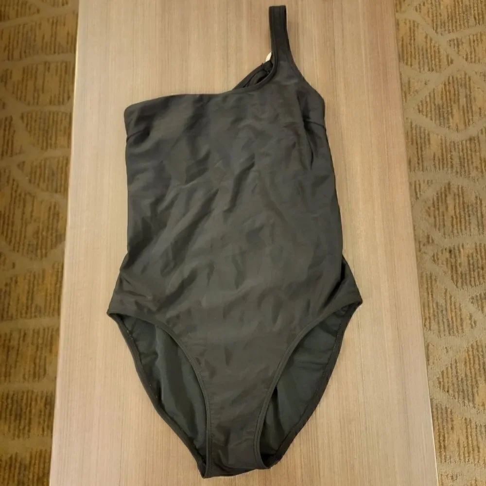 Newport News Black single strap black Swimsuit 8